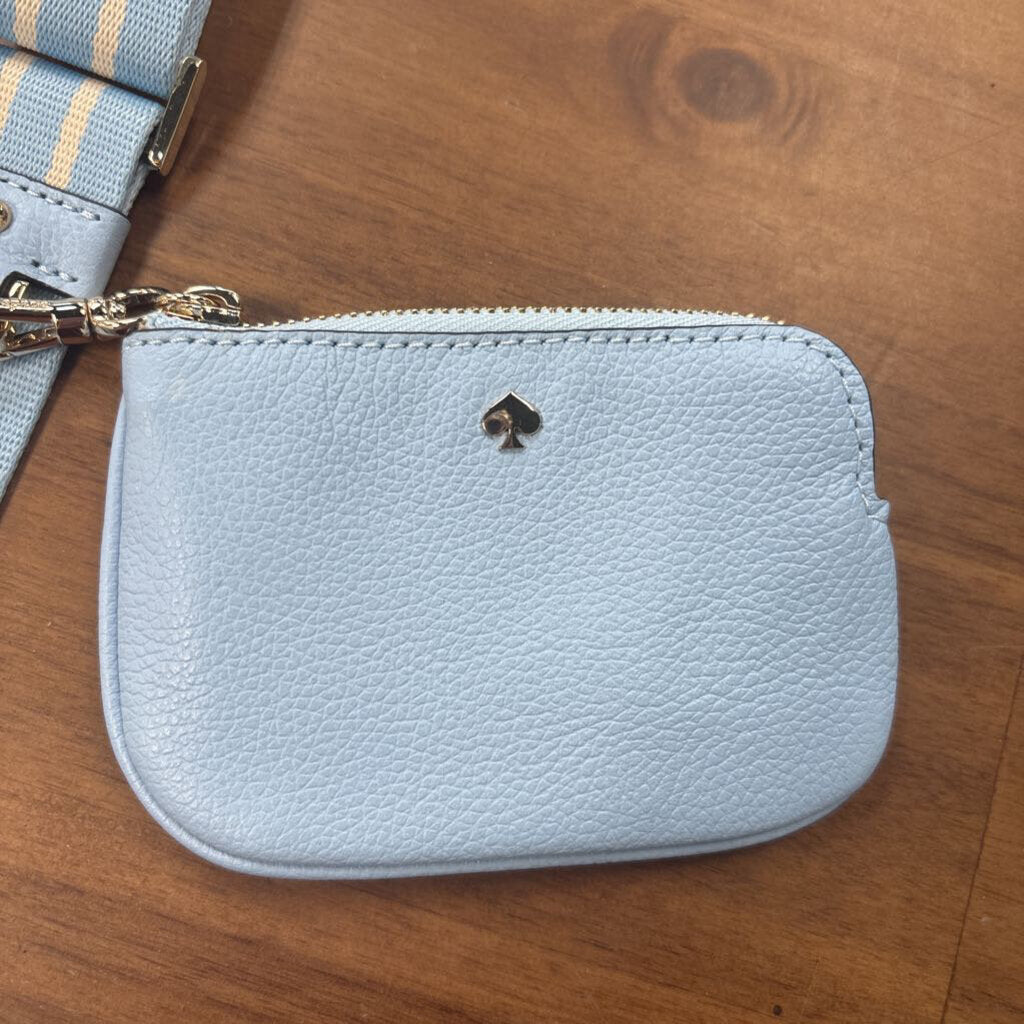 Kate Spade Light Blue Leather Rosie North South Crossbody Purse