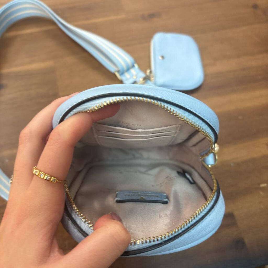 Kate Spade Light Blue Leather Rosie North South Crossbody Purse