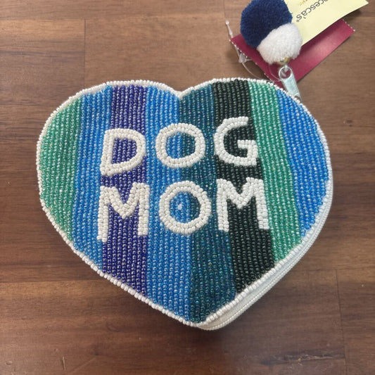 Dog Mom Beaded Change Purse