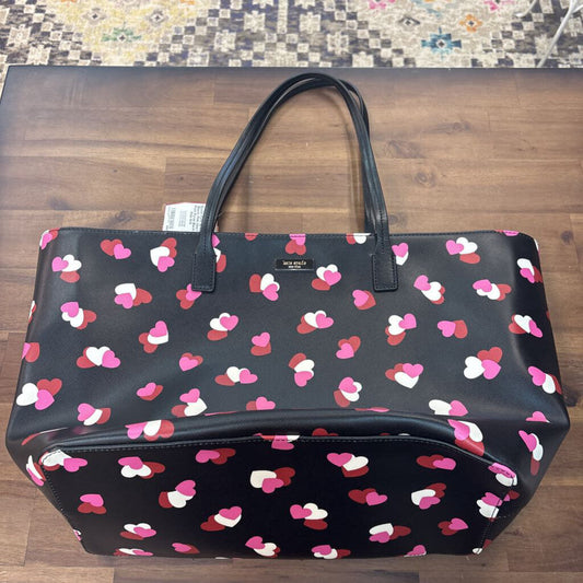 Kate Spade Black/ Pink Heart Print Purse