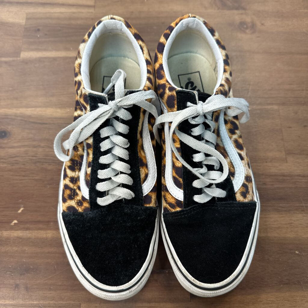 Vans Leopard Print Old Skool Low Sneakers 8.5