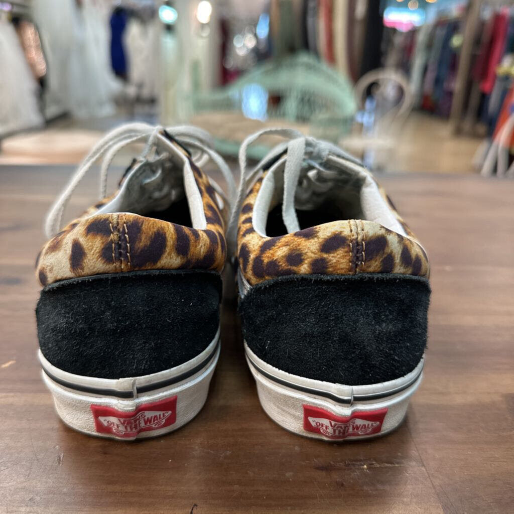 Vans Leopard Print Old Skool Low Sneakers 8.5
