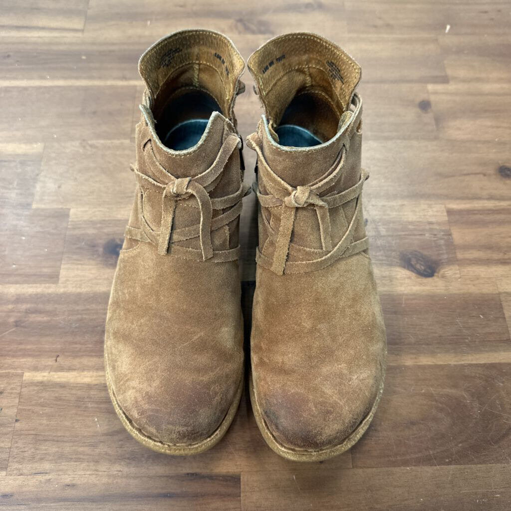 Born Brown Suede Leather Tarkiln Ankle Boots 8.5