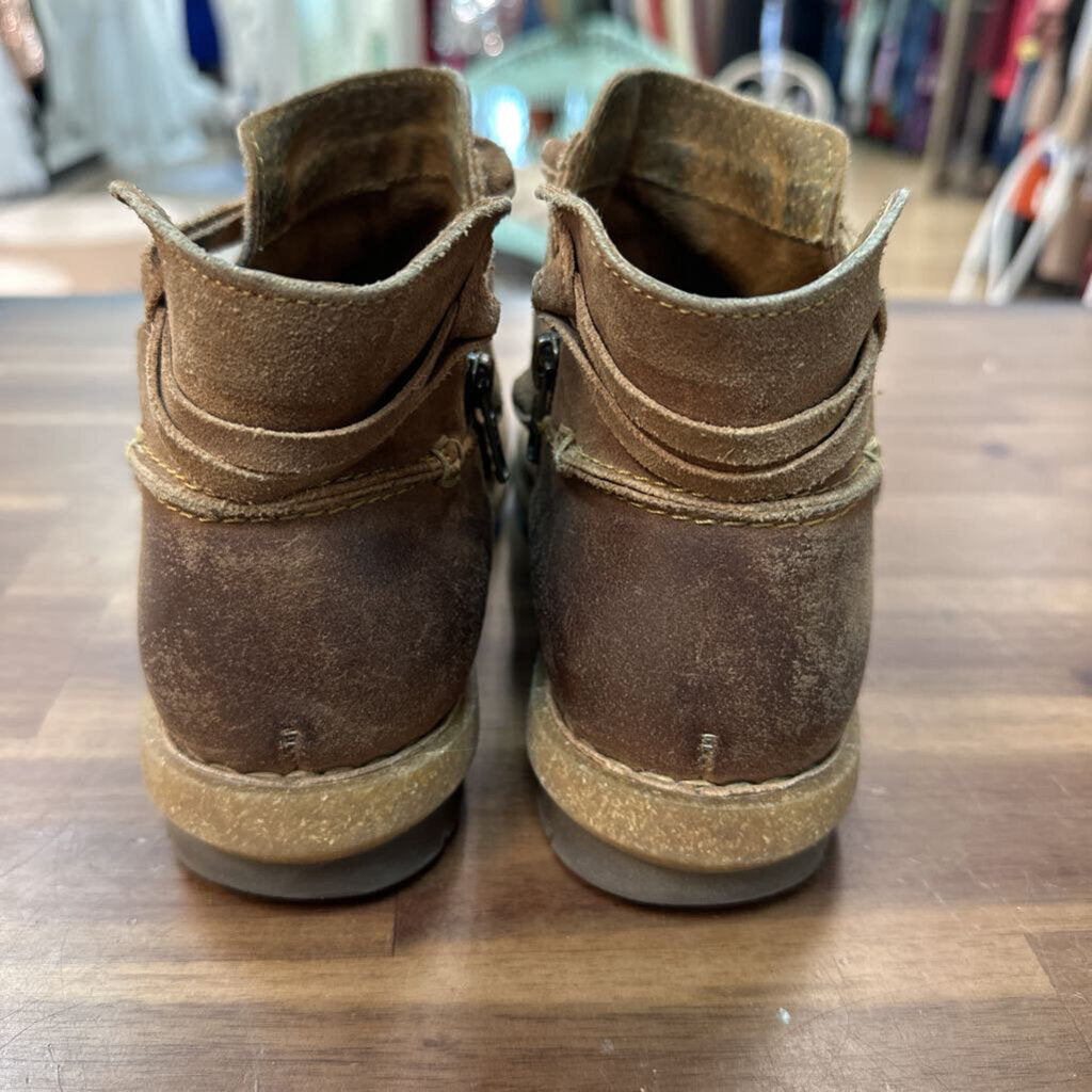 Born Brown Suede Leather Tarkiln Ankle Boots 8.5