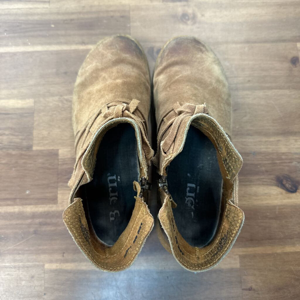 Born Brown Suede Leather Tarkiln Ankle Boots 8.5