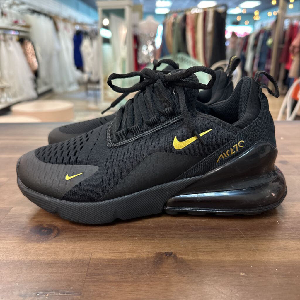 Nike Black/ Gold Air Max 270 Sneakers 6.5