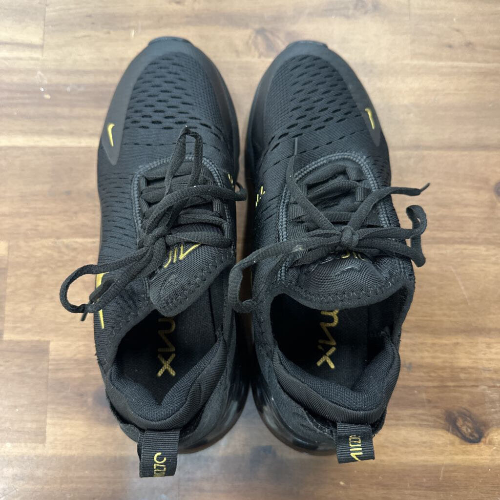 Nike Black/ Gold Air Max 270 Sneakers 6.5