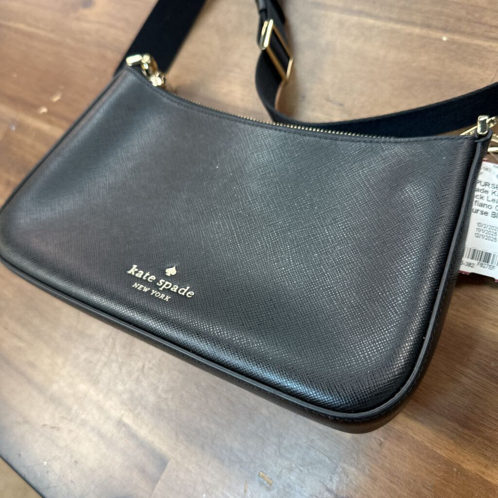 Kate Spade Black Leather Duet Saffiano Crossbody Purse