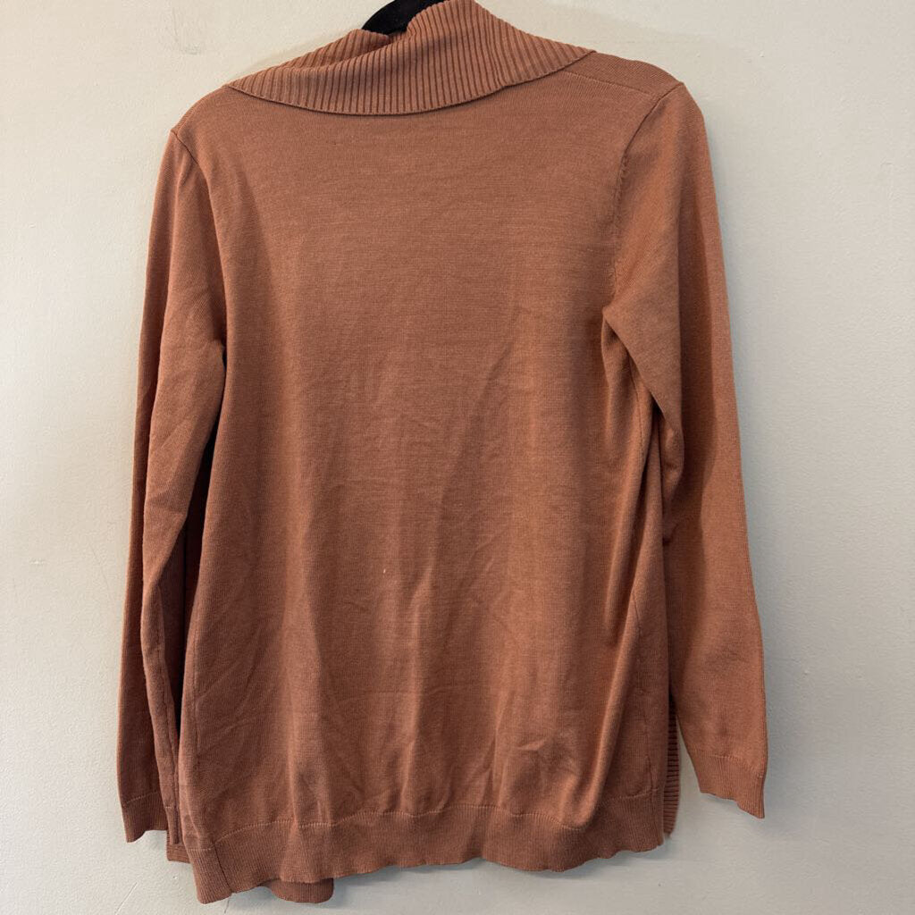 Philosophy Brown Open Front Long Sleeve Sweater Medium