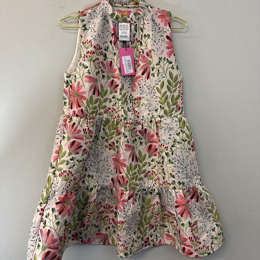 THML Beige/ Multi Print Tiered Skirt Dress Extra Small