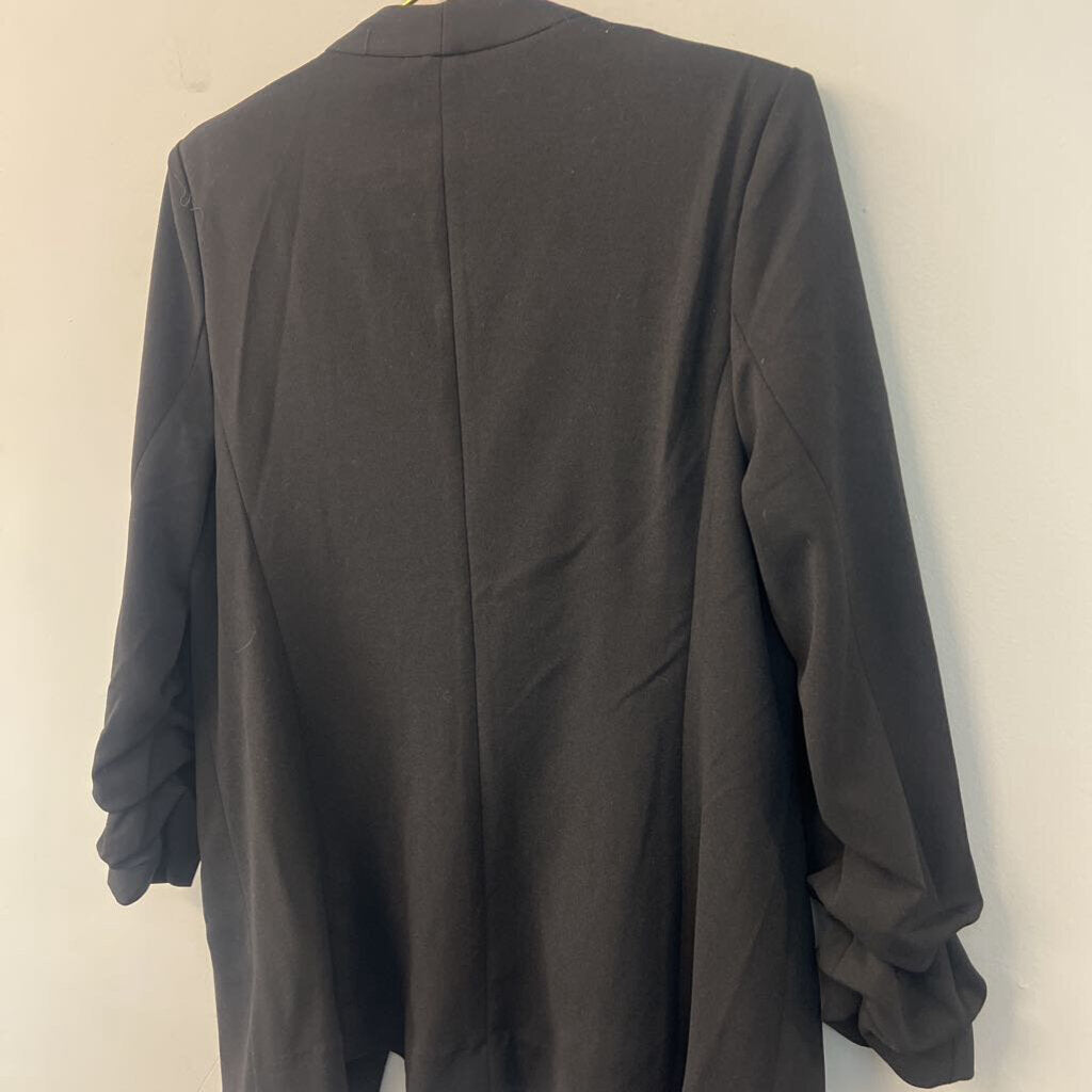 Philosophy Black Open Front Blazer Top Small