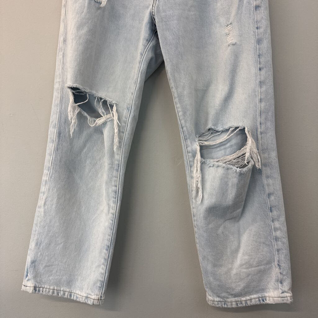 Lucky Brand Light Wash 90s Loose High Rise Crop Jeans 27