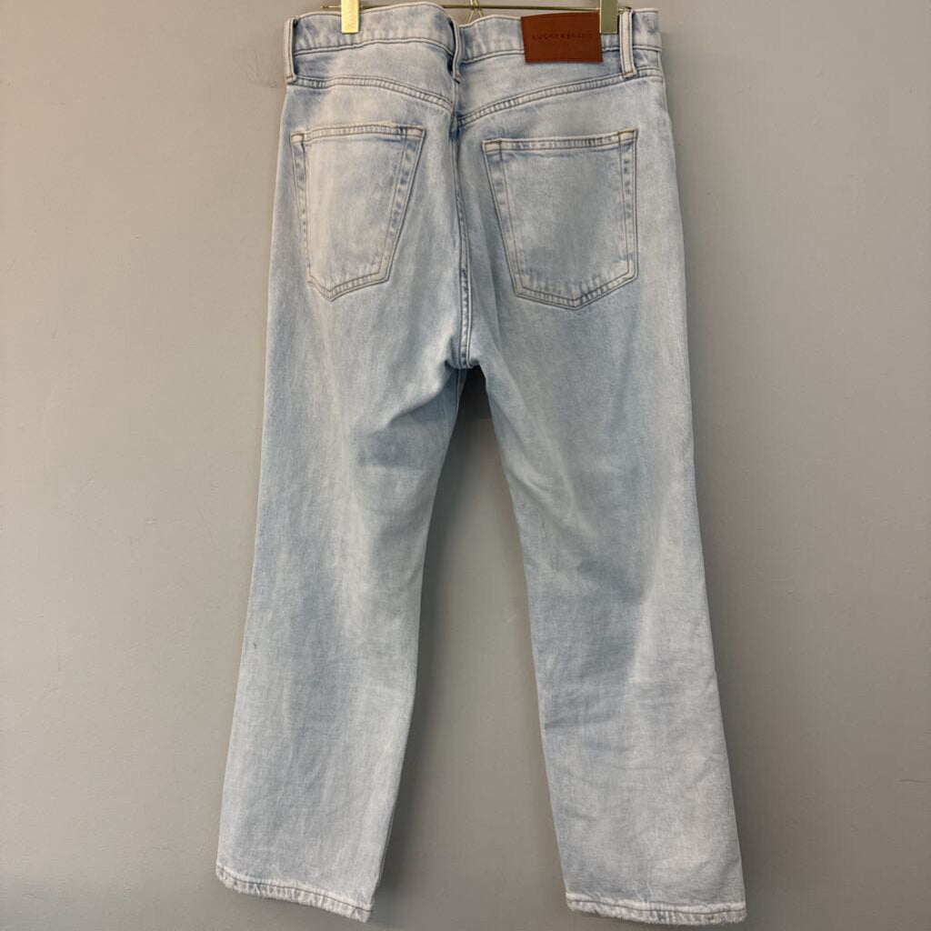 Lucky Brand Light Wash 90s Loose High Rise Crop Jeans 27