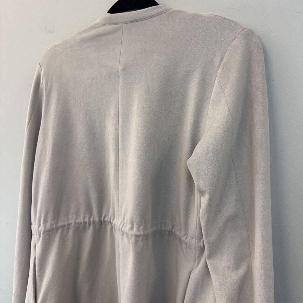 Thread and Supply Grey Soft Suede Open Front Jacket Top Large