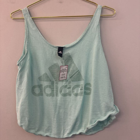 Adidas Blue/ Green Cropped Tank Top Medium