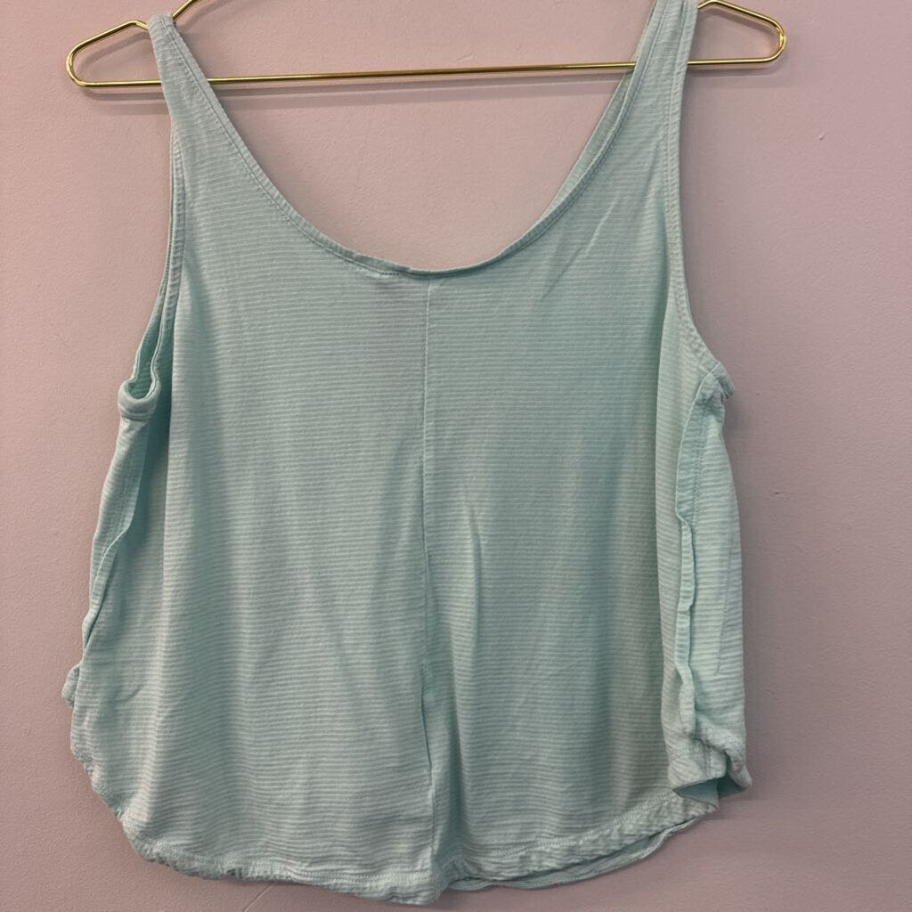 Adidas Blue/ Green Cropped Tank Top Medium