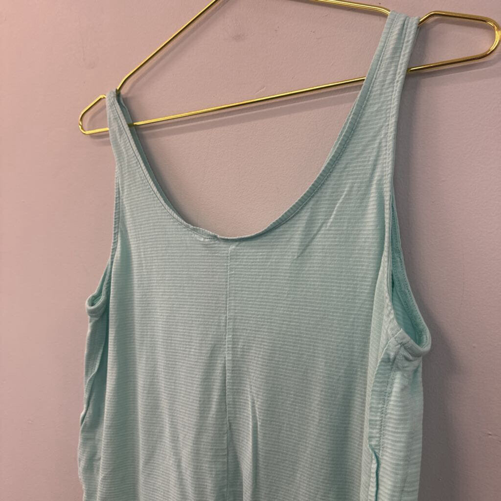 Adidas Blue/ Green Cropped Tank Top Medium