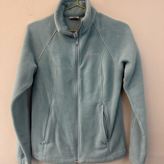 Columbia Blue Fleece Long Sleeve Zip Up Jacket Medium
