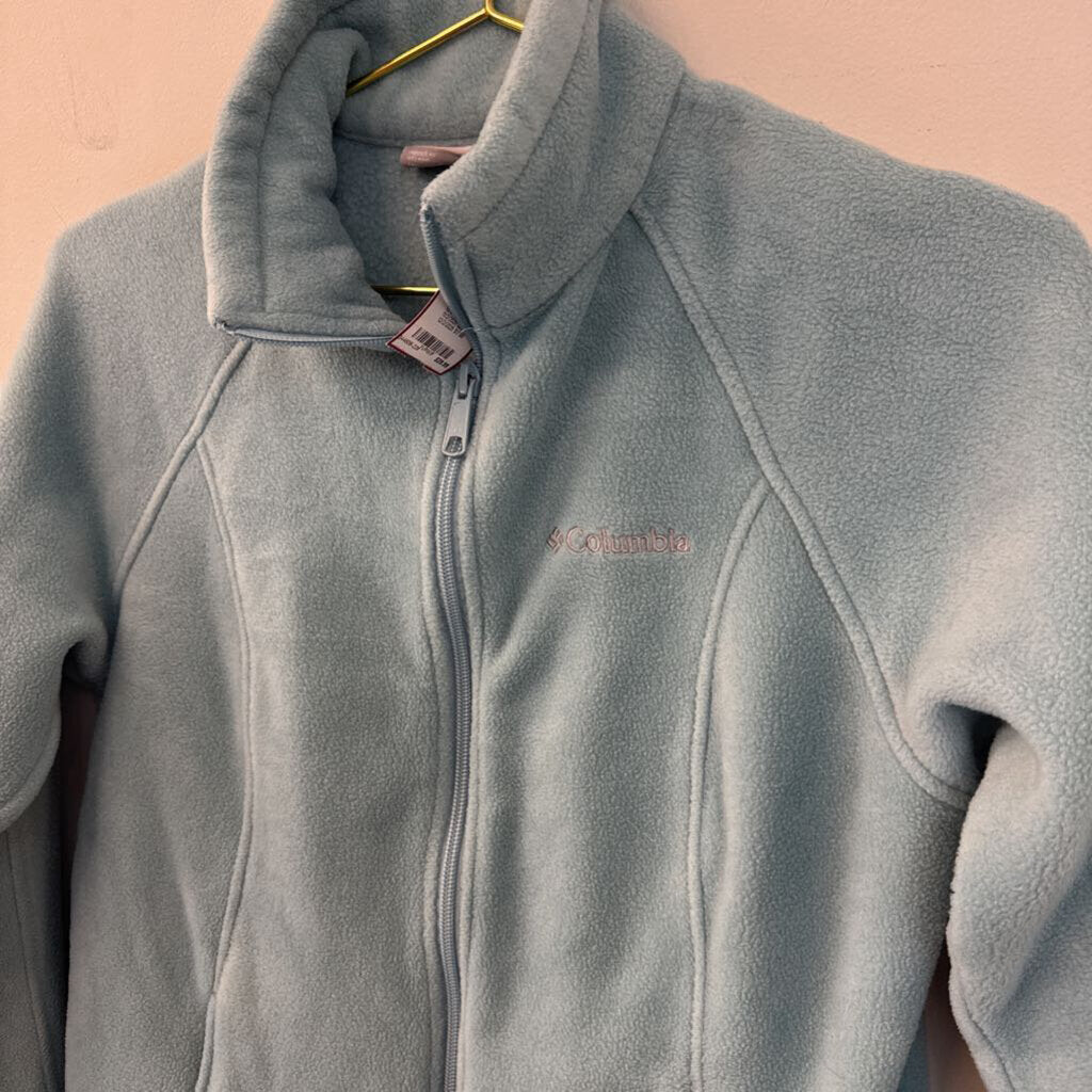 Columbia Blue Fleece Long Sleeve Zip Up Jacket Medium