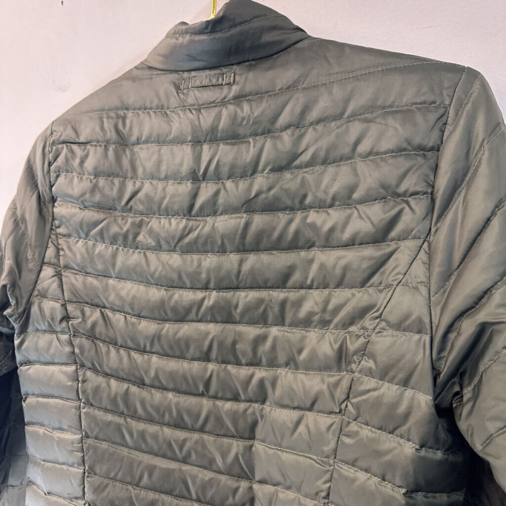Eddie Bauer Green Quilted Lightweight Zip Up Jacket Extra Small
