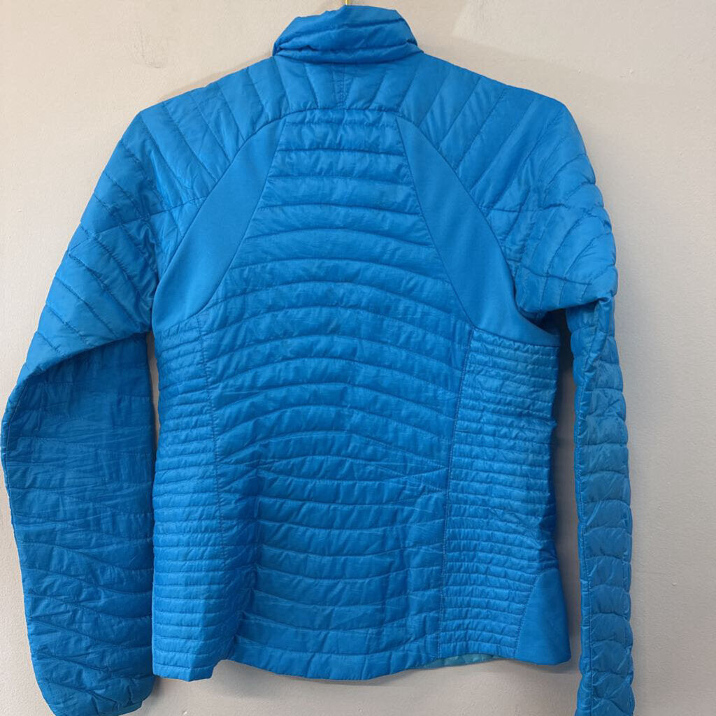 Eddie Bauer Blue Quilted Lightweight Zip Up Jacket Extra Small