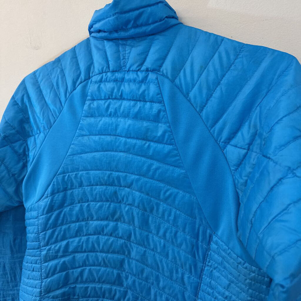 Eddie Bauer Blue Quilted Lightweight Zip Up Jacket Extra Small