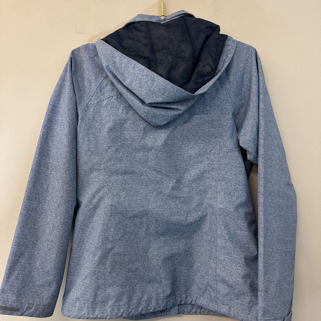 Eddie Bauer Blue Zip Up Rain Jacket Small
