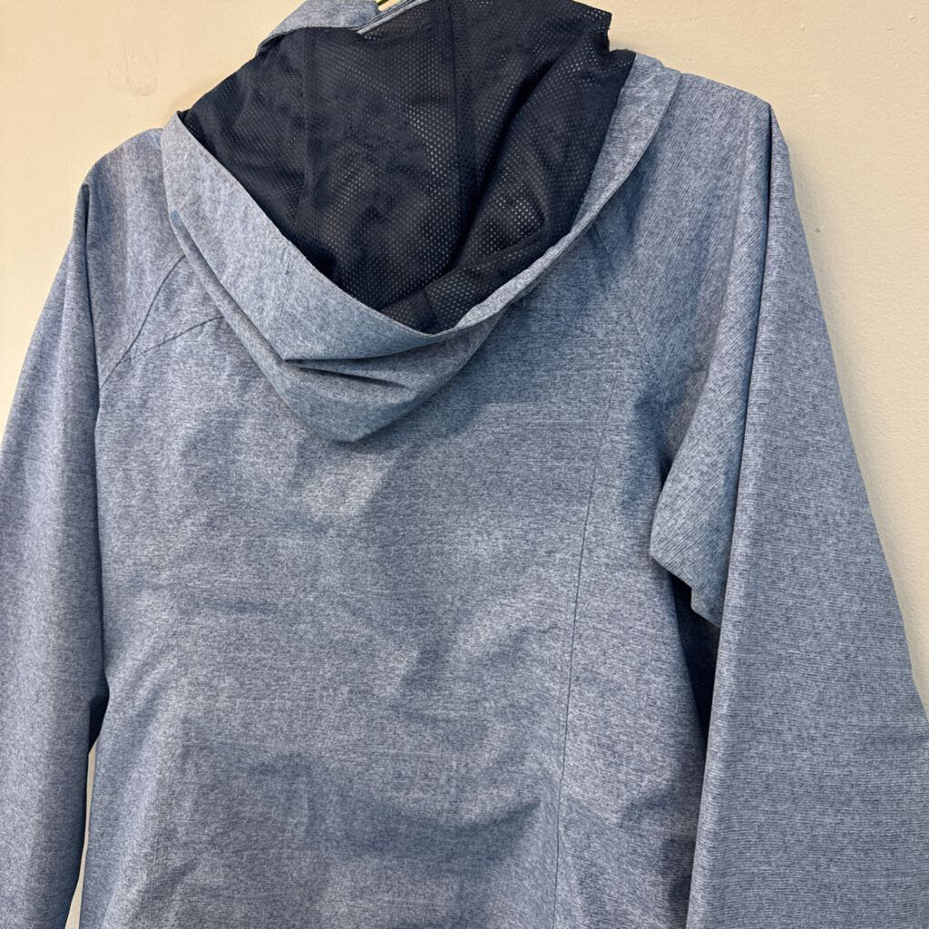 Eddie Bauer Blue Zip Up Rain Jacket Small
