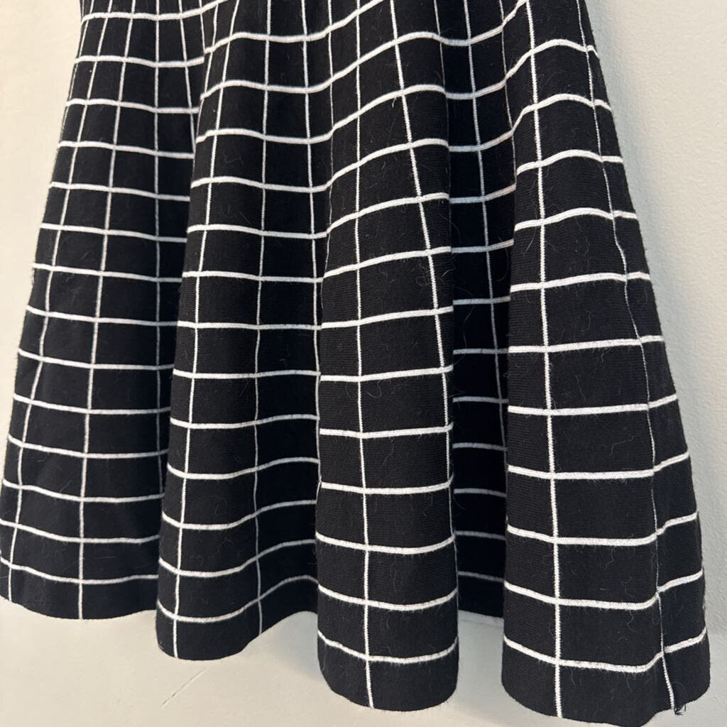 Black/ White Print Sweater Skirt Small
