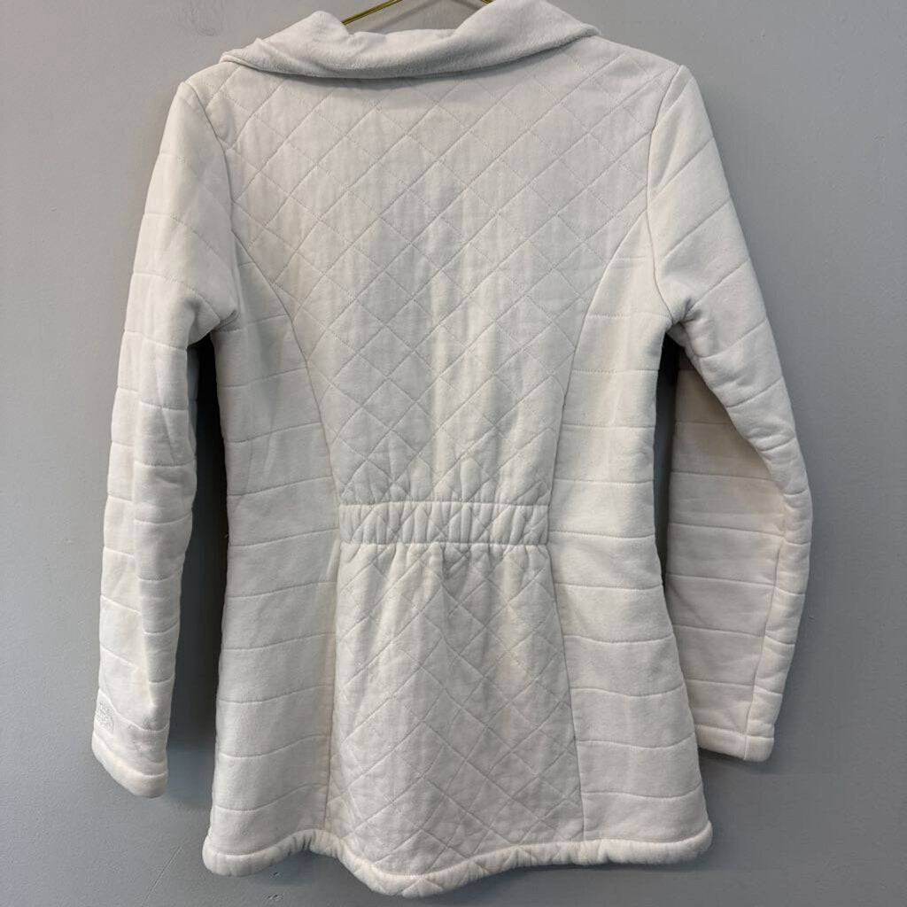 The North Face Cream Quilted Soft Lined Zip Up Jacket Medium