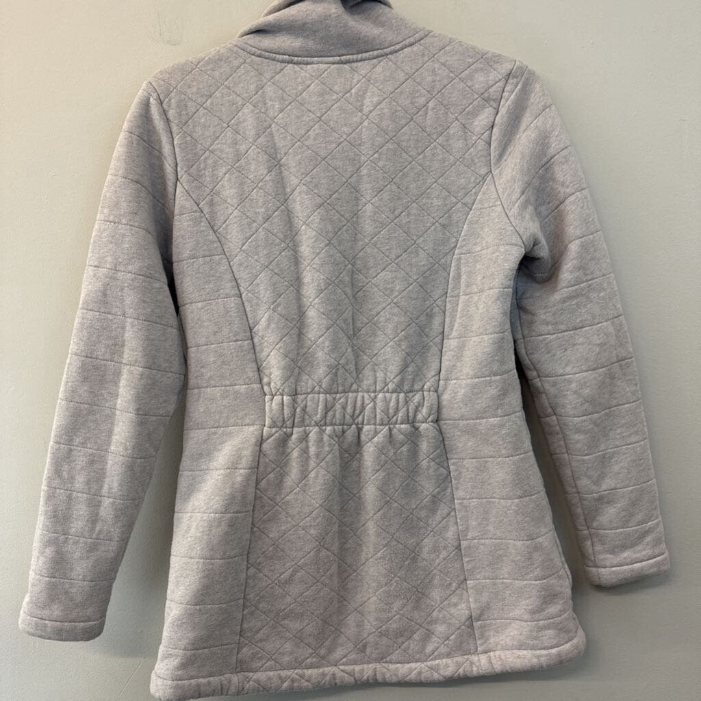 The North Face Grey Quilted Soft Lined Zip Up Jacket Medium