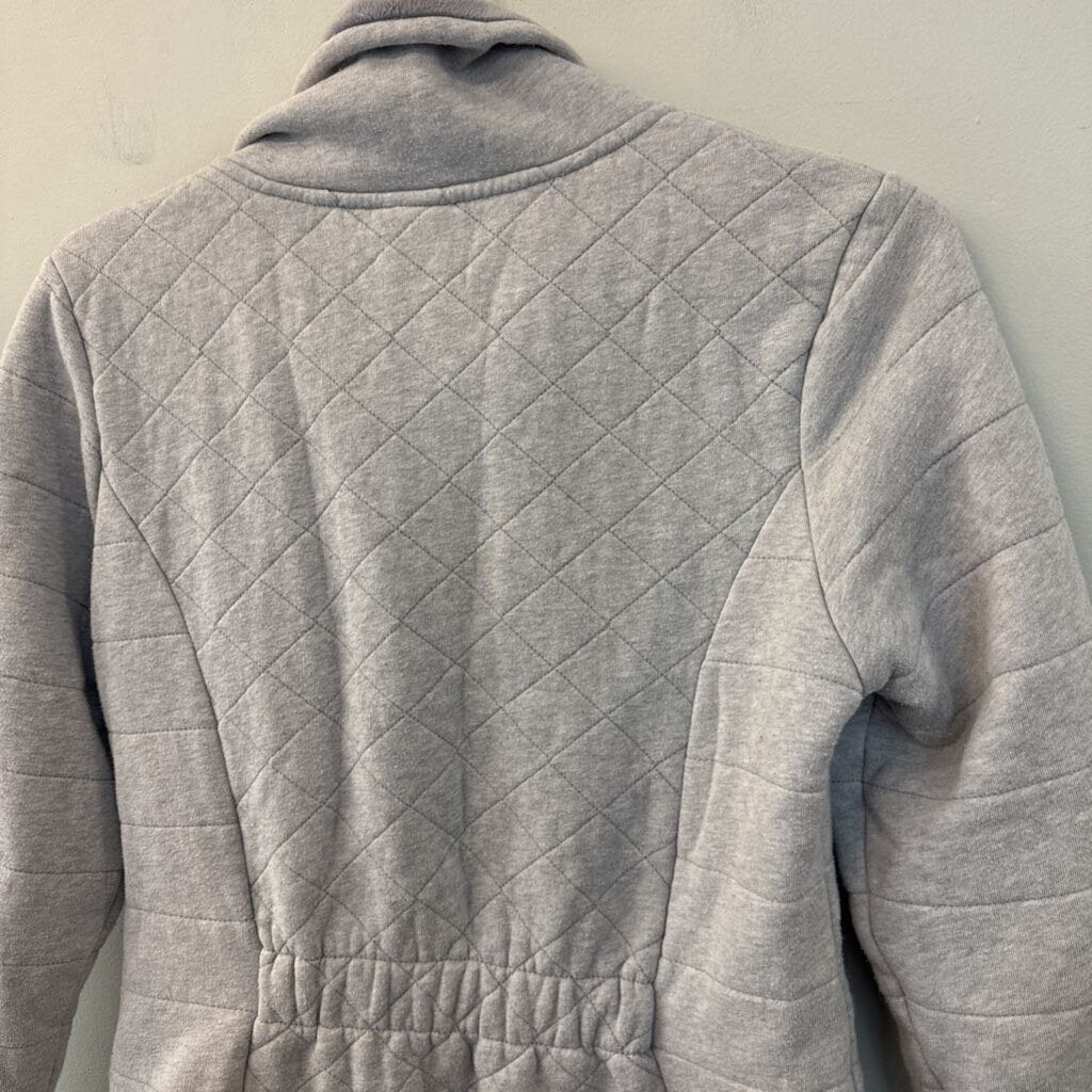 The North Face Grey Quilted Soft Lined Zip Up Jacket Medium