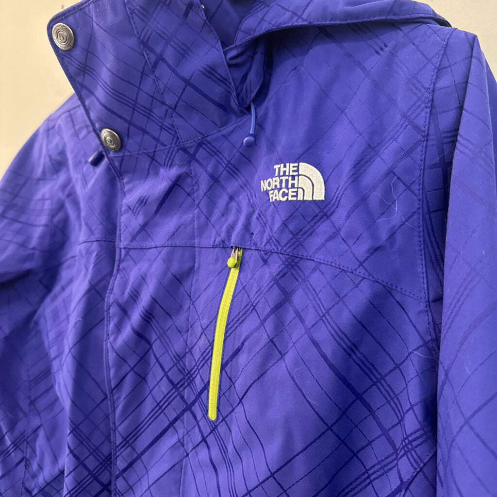 The North Face 3-in-1 Blue Plaid Jacket Small