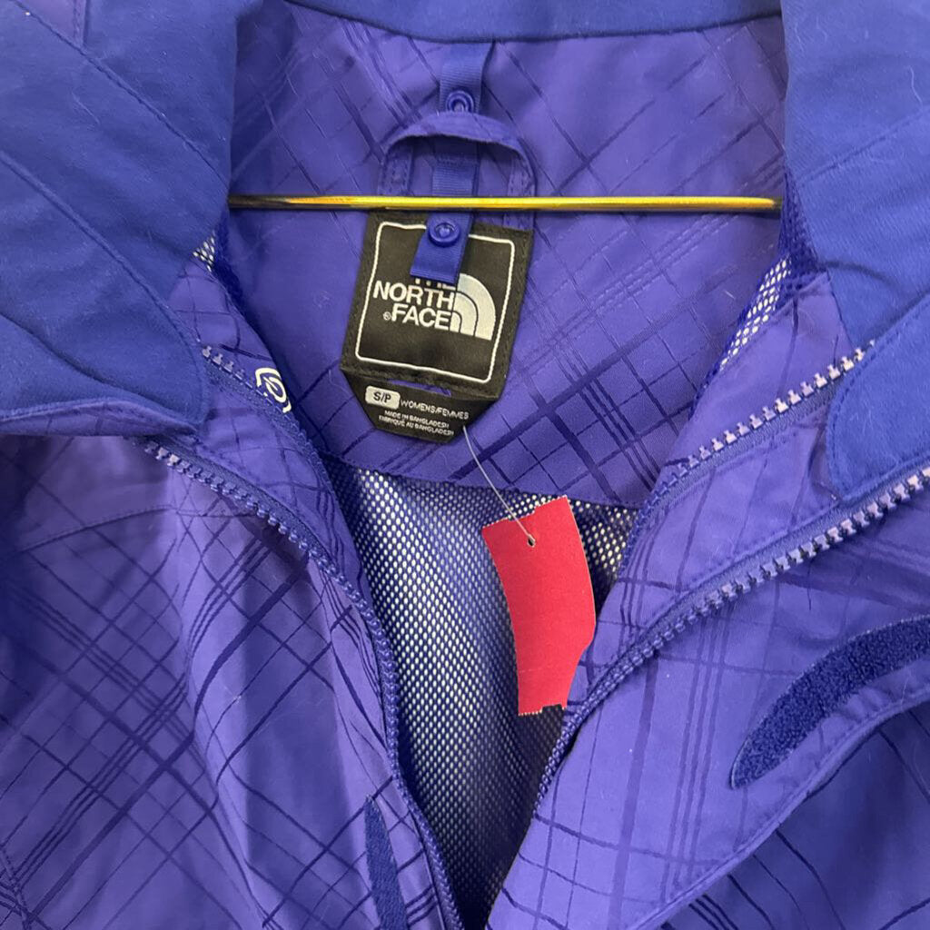 The North Face 3-in-1 Blue Plaid Jacket Small