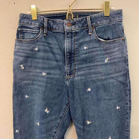 Abercrombie and Fitch Dark Wash Embroidered Flower Simone Jeans 29