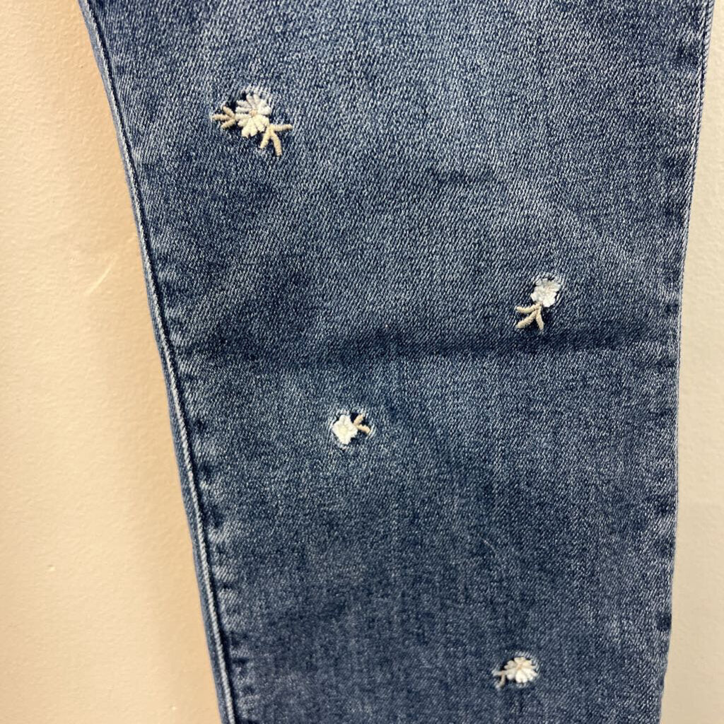 Abercrombie and Fitch Dark Wash Embroidered Flower Simone Jeans 29