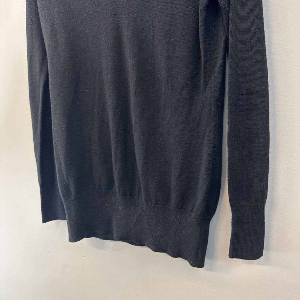 Harve Bernard Black Long Sleeve Sweater Top Large