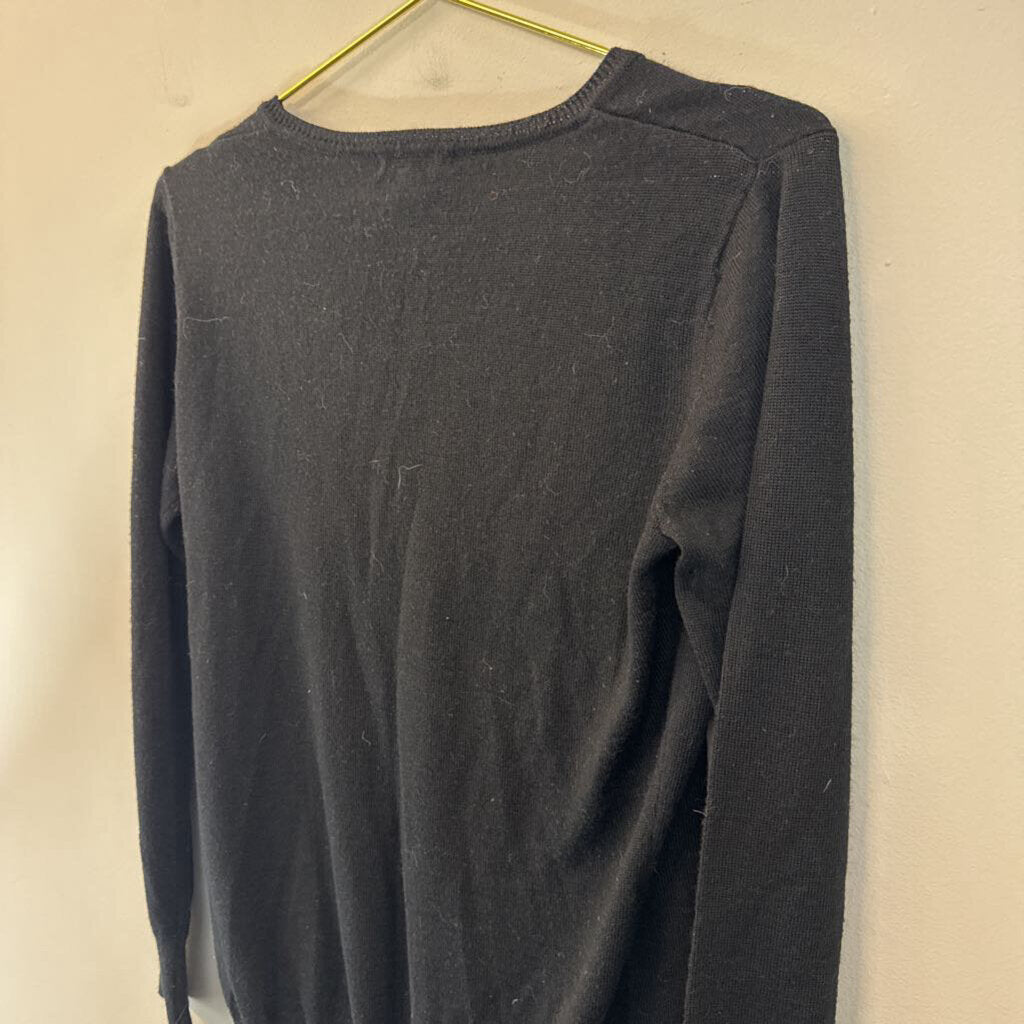 Harve Bernard Black Long Sleeve Sweater Top Large
