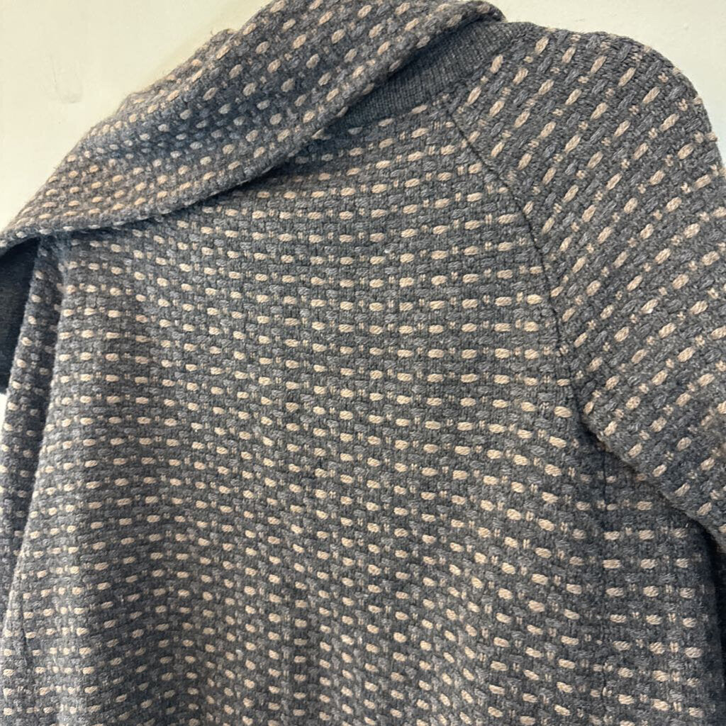 Banana Republic Grey/ Brown Knit Open Front Sweater Medium