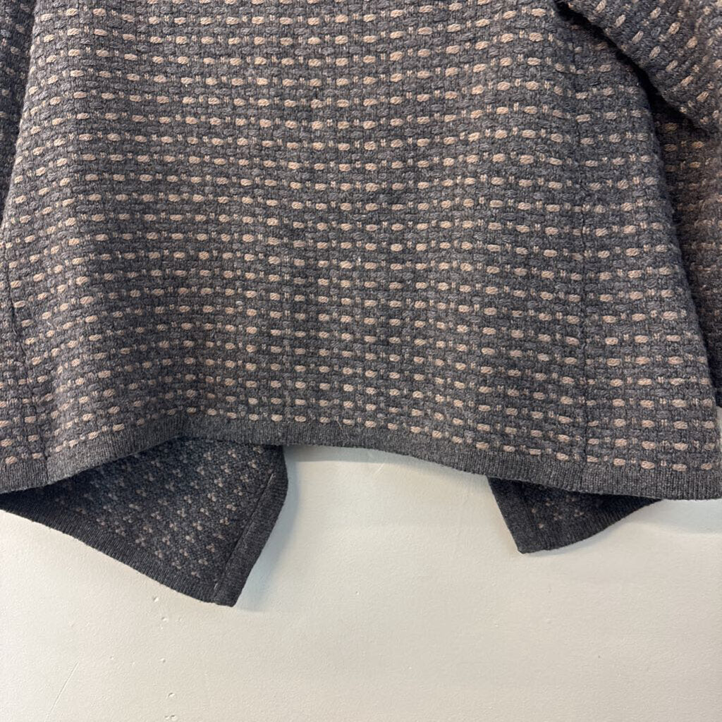 Banana Republic Grey/ Brown Knit Open Front Sweater Medium