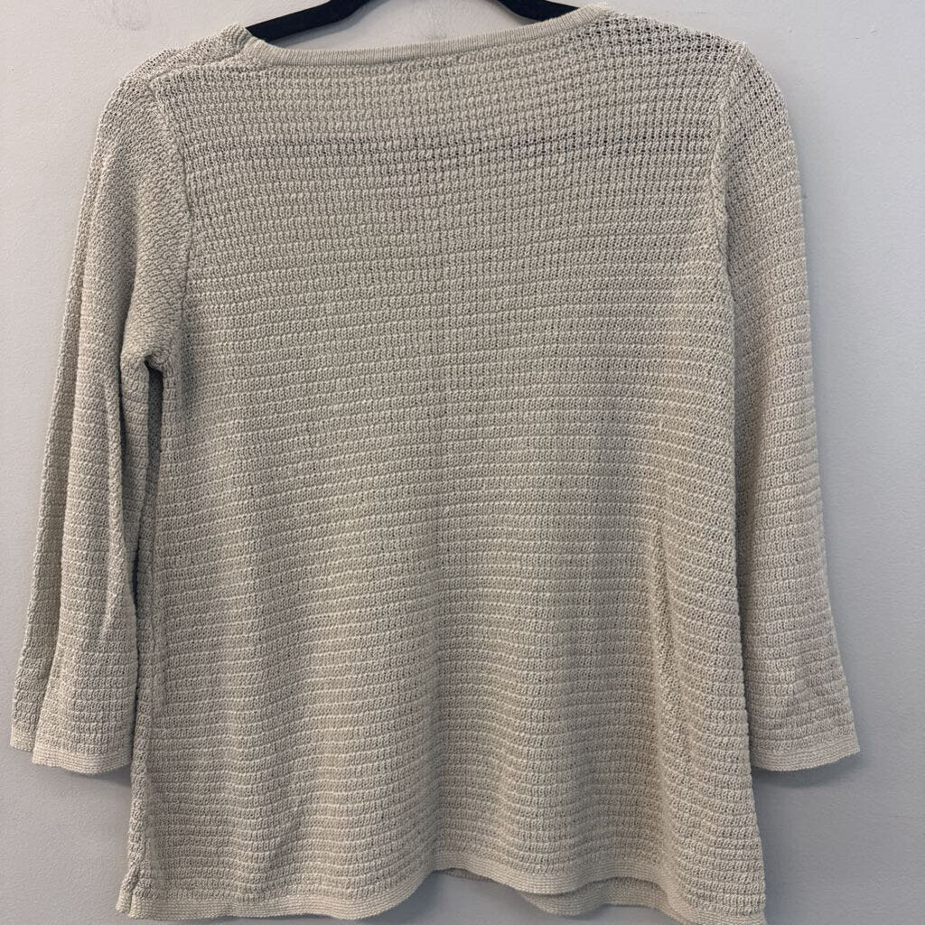 J Jill Beige Knit Sweater Top Small Petite