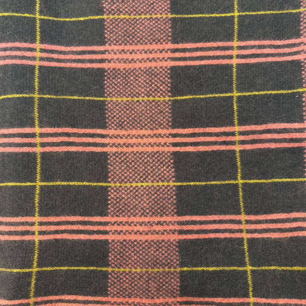 Yellow/ Grey/ Pink Plaid Scarf