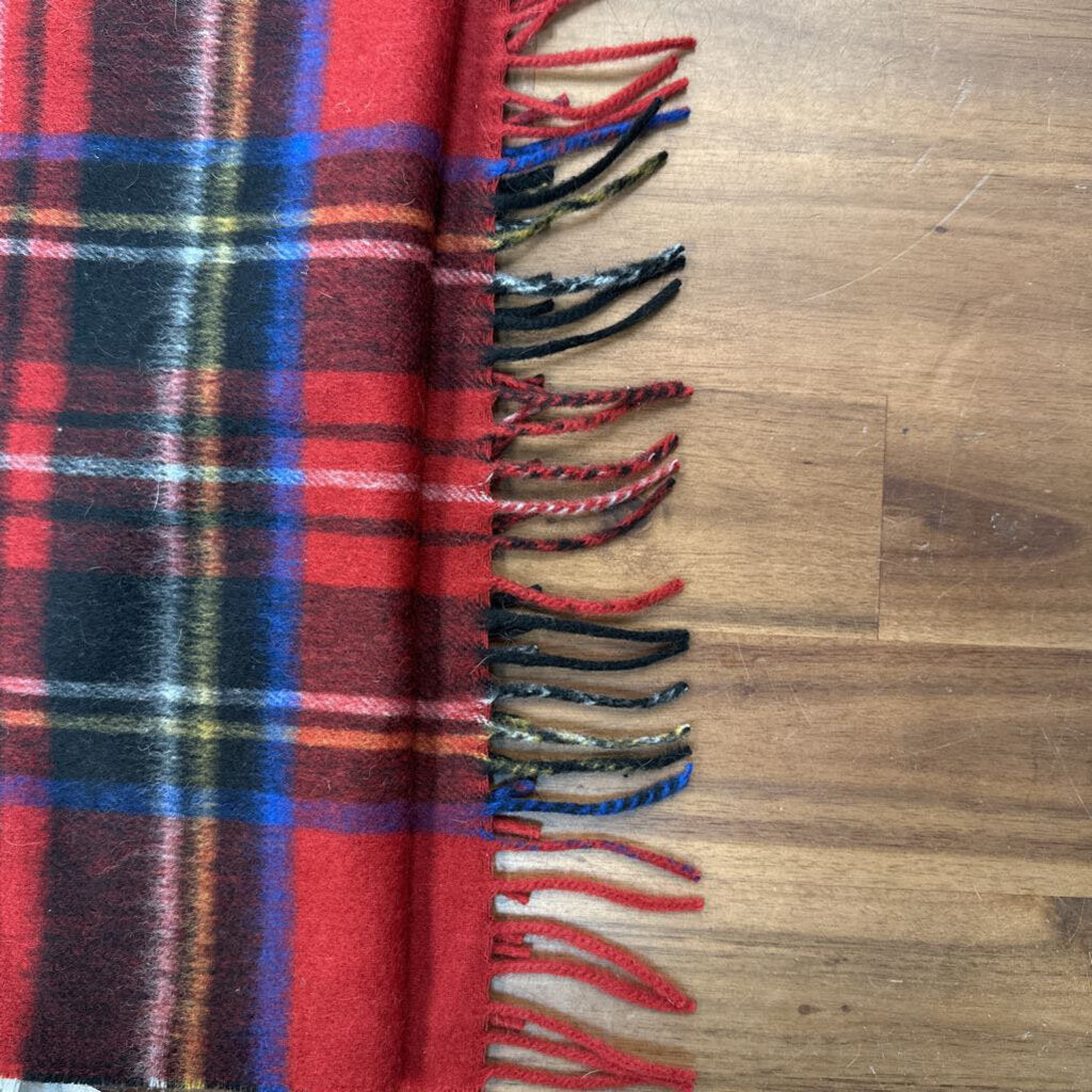 Abercrombie and Fitch Red/ Multi Plaid Scarf