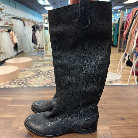 Madewell Black Pebbled Leather The Archive Tall Boots 7
