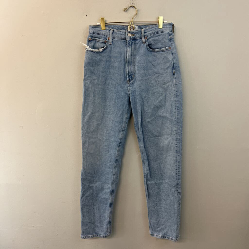 Agolde Light Wash Straight Leg Jeans 28