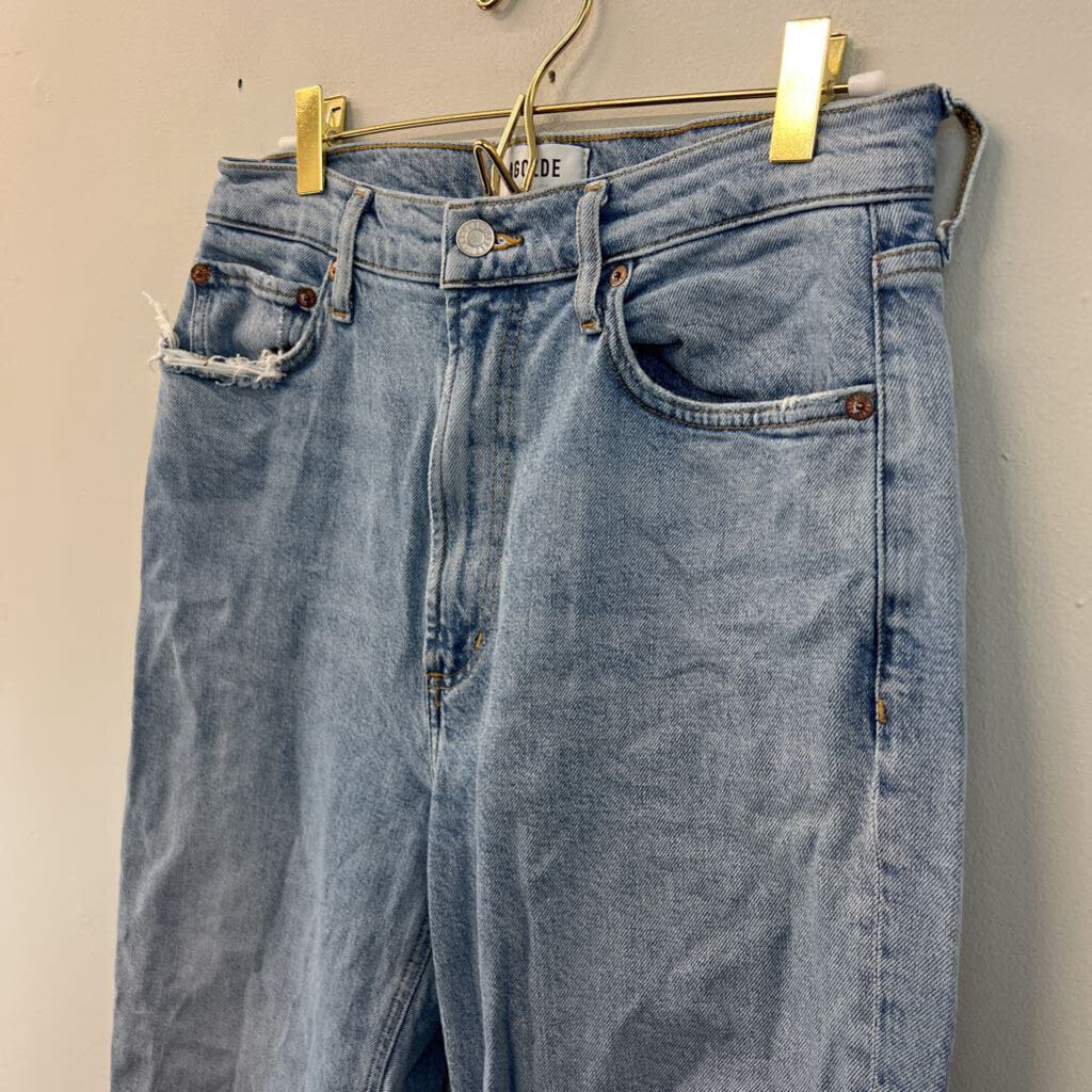 Agolde Light Wash Straight Leg Jeans 28