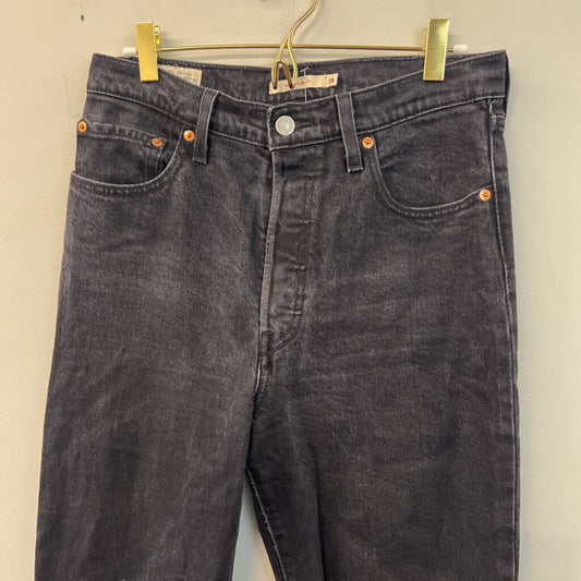 Levi Black Denim Ribcage Boot Jeans 28