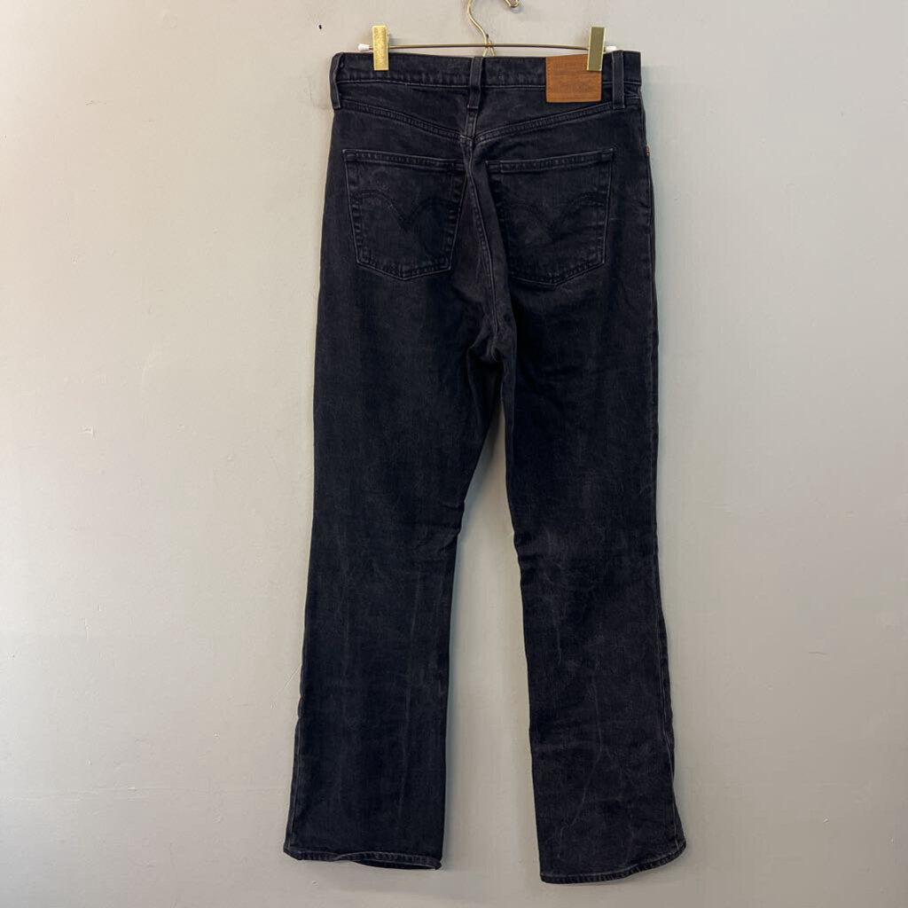 Levi Black Denim Ribcage Boot Jeans 28