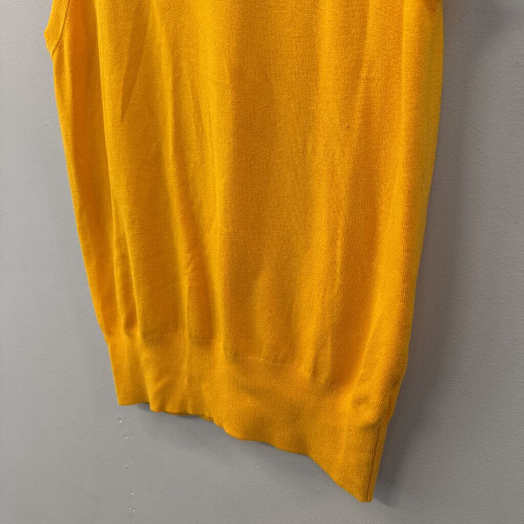 Zara Yellow Knit Tank Top Large