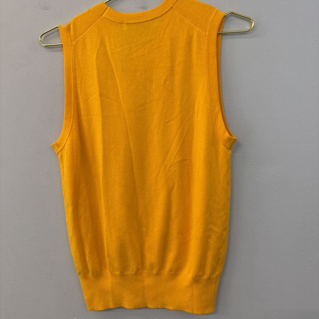 Zara Yellow Knit Tank Top Large